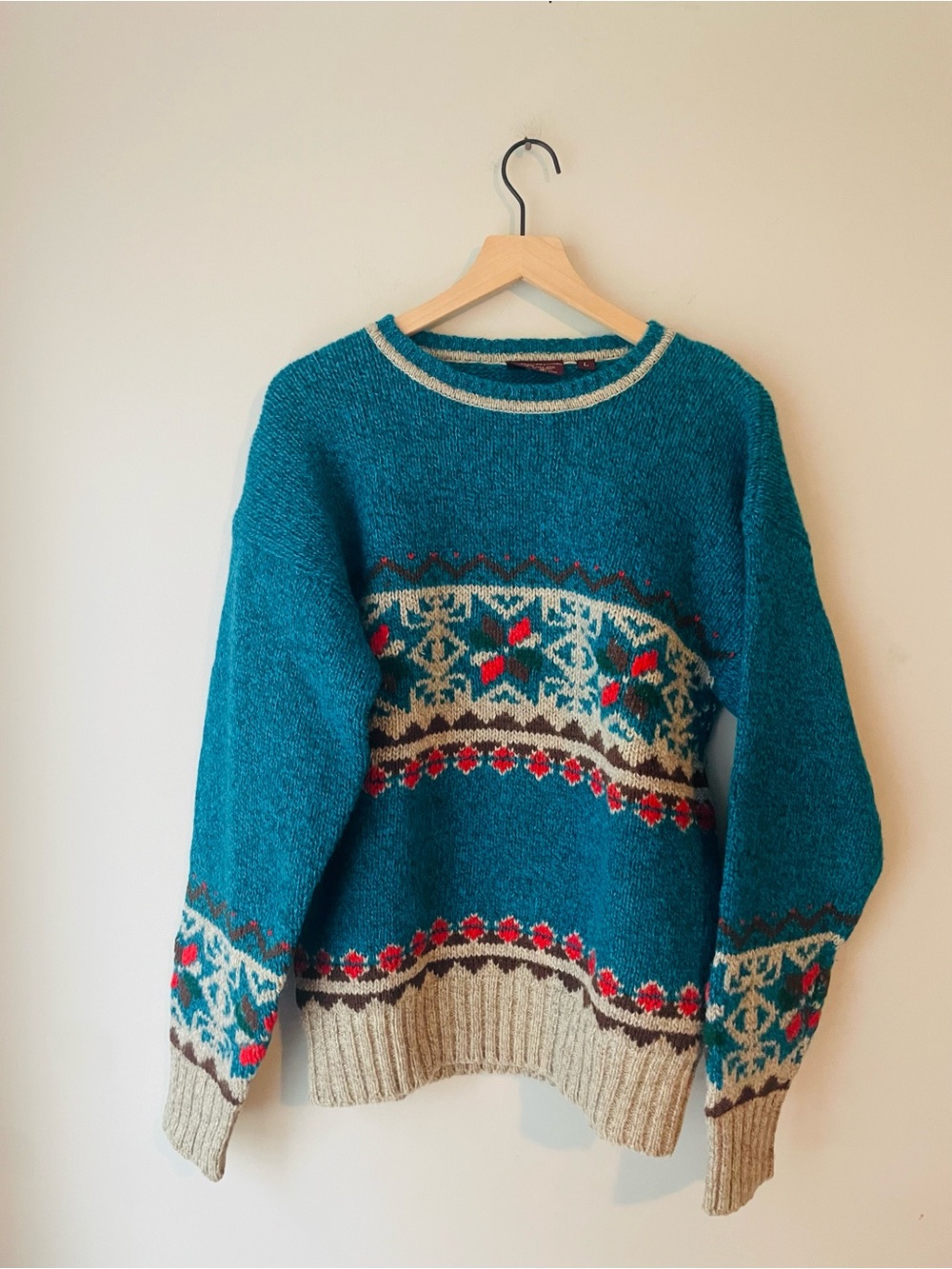 Chaos Ralph Lauren Shetland Wool RARE Fair Isle Sweater